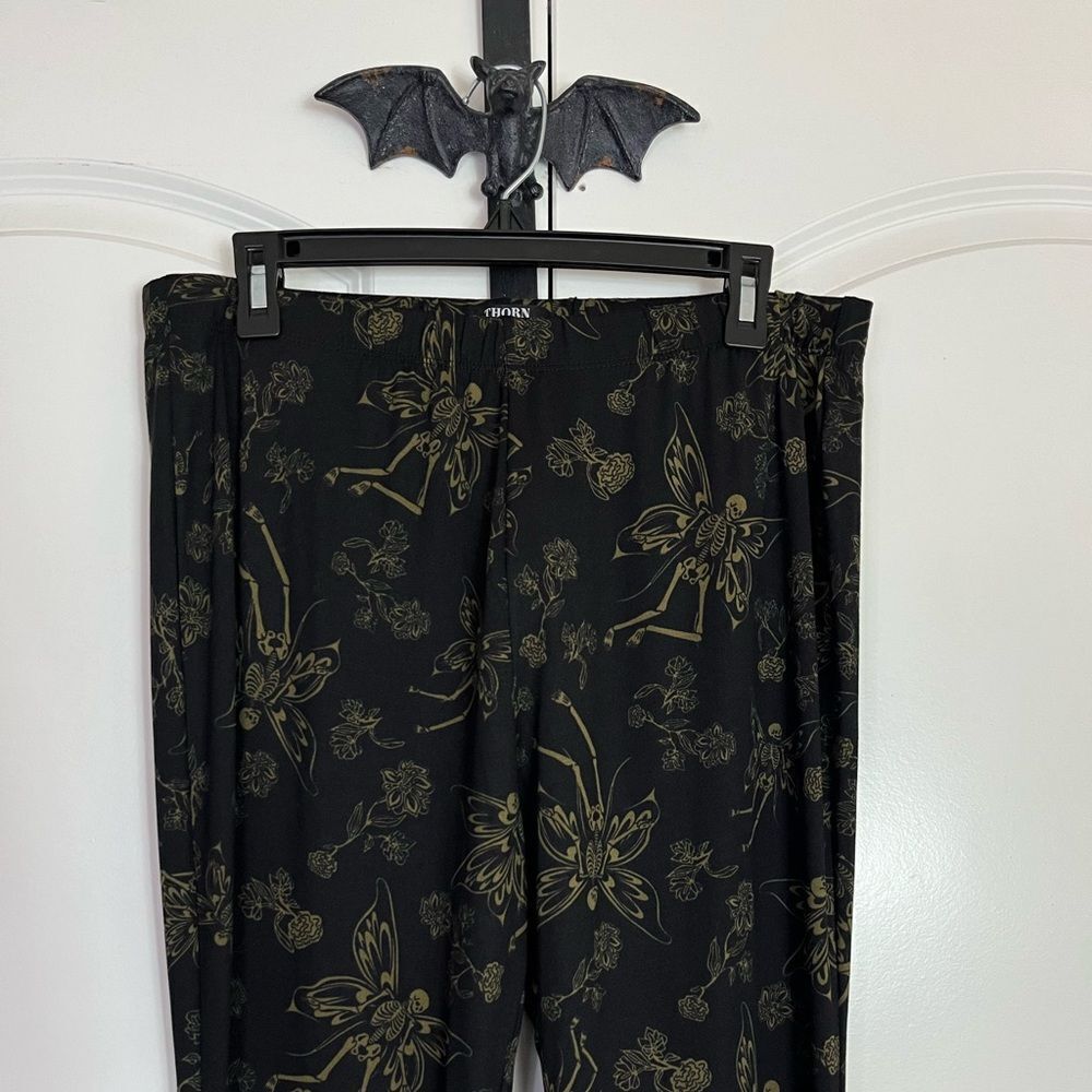 Gothic Dark Fairy Skeleton Flare Pants, Soft, Stretchy, NWT size 2X - Picture 5 of 9